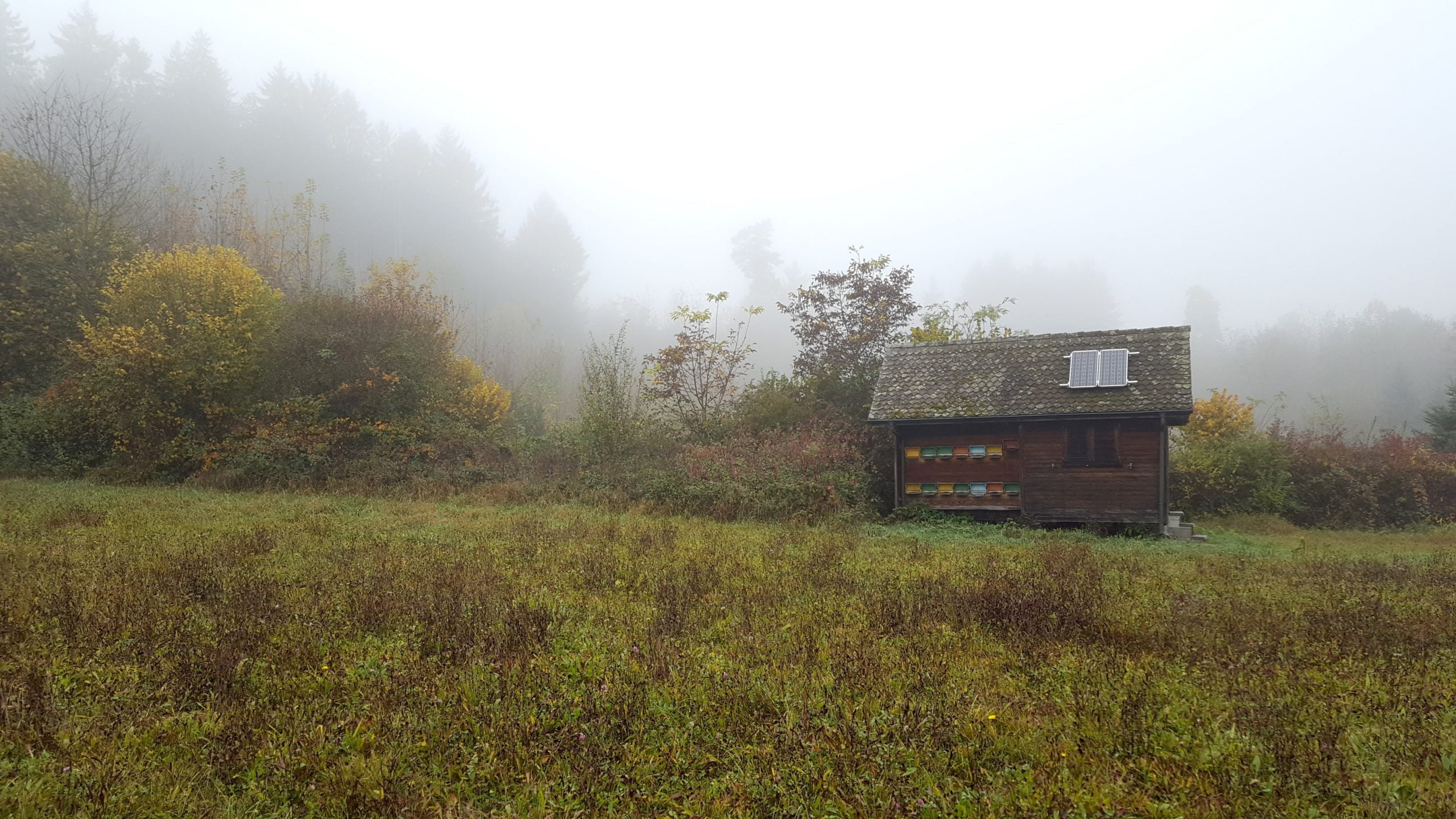 Mit genügend Energiespeicher ist Nebel auf der Hütte auch kein Problem.